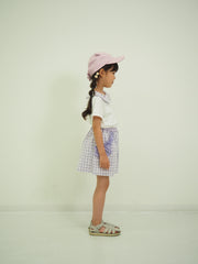 ギンガムレース襟　Teeﾌﾞﾗｳｽ