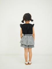 ラメハートプリント　キュロットパンツ