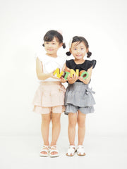 ラメハートプリント　キュロットパンツ