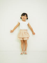 ラメハートプリント　キュロットパンツ