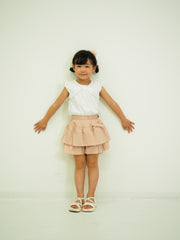 ラメハートプリント　キュロットパンツ