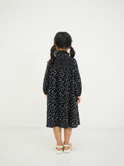 ドットプリント　スモッキングワンピース（カチューシャ付き）