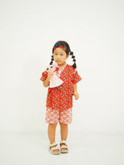 つばきプリント　甚平☆