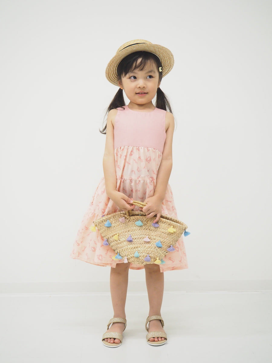 ティアードねこプリントワンピース