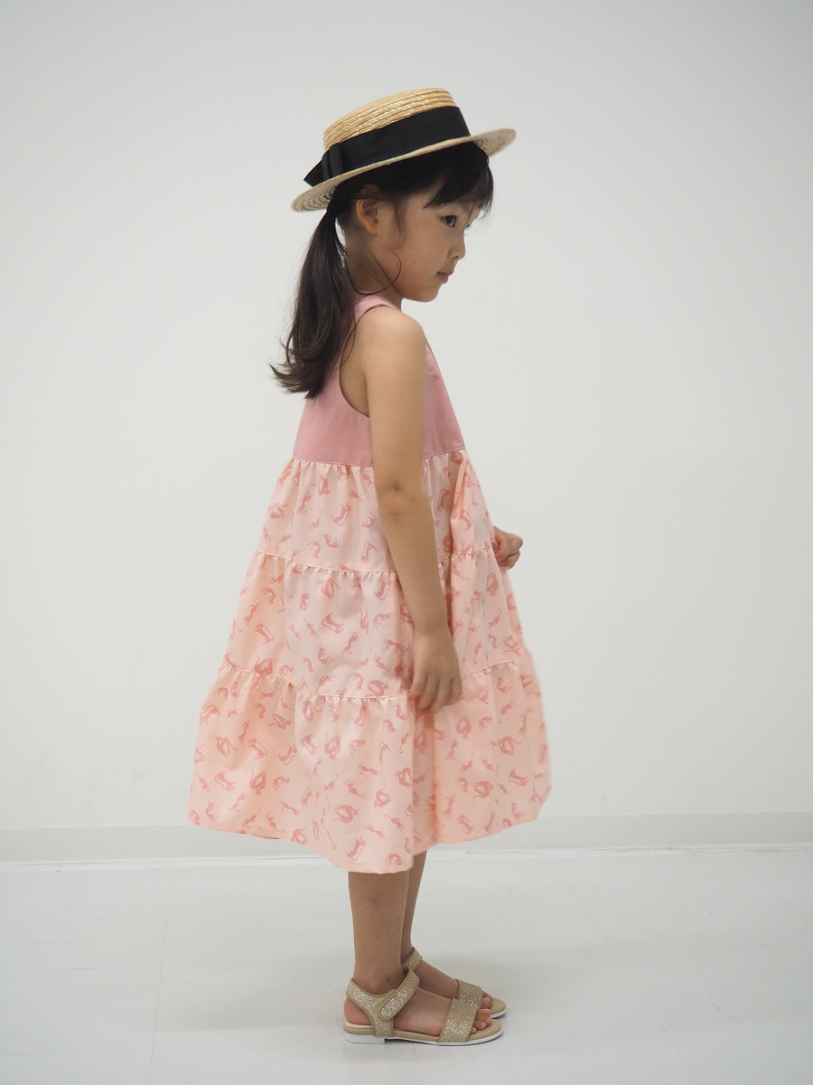 ティアードねこプリントワンピース