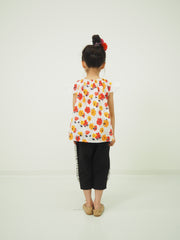 パール釦 6分丈パンツ