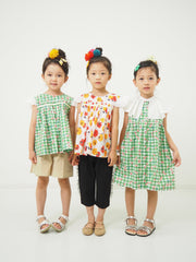 パール釦 6分丈パンツ