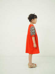Sleeve flower print dress