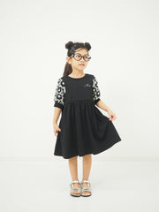 Sleeve flower print dress