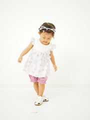 リボンねこオリジナルプリントベビースーツ