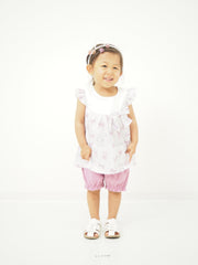 リボンねこオリジナルプリントベビースーツ