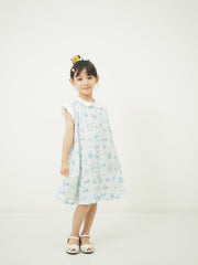 リボンねこオリジナルプリント前明きワンピース