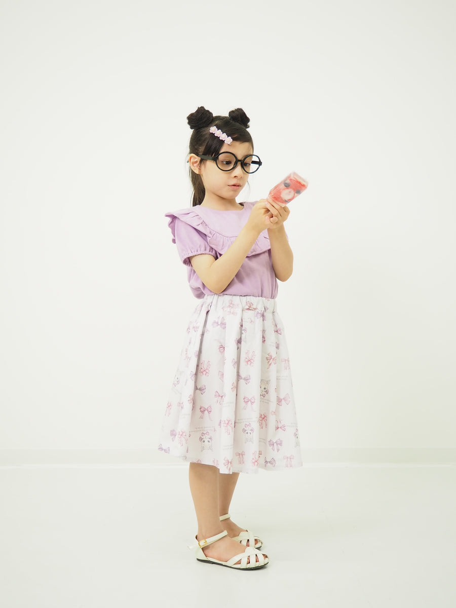 リボンねこオリジナルプリントスカート