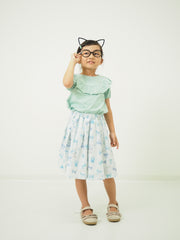 リボンねこオリジナルプリントスカート