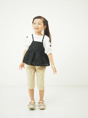 パール釦 6分丈パンツ