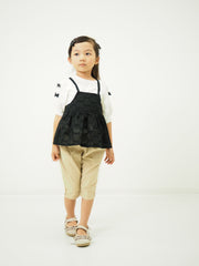 パール釦 6分丈パンツ