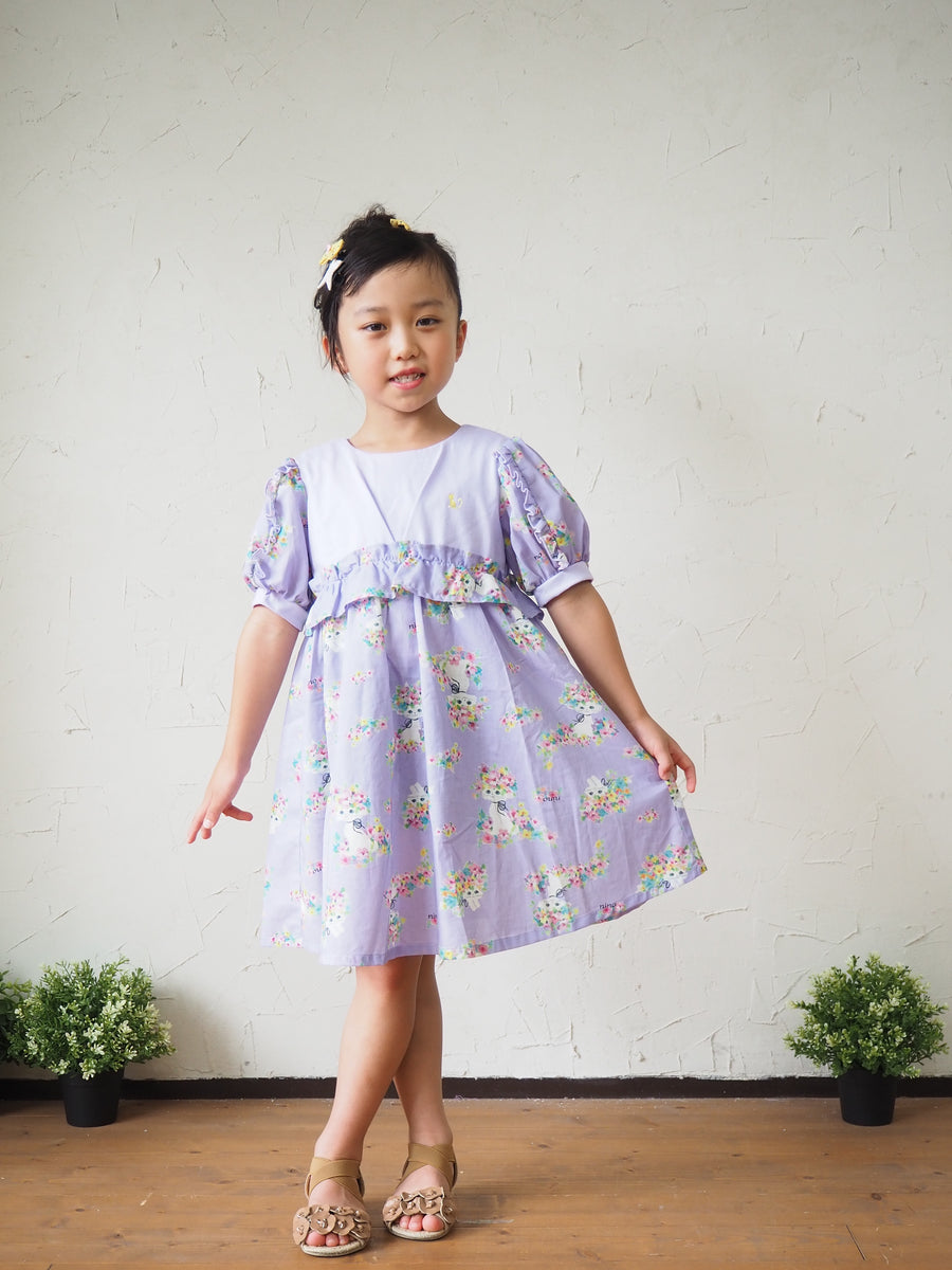 オリジナルはなねこプリントワンピース