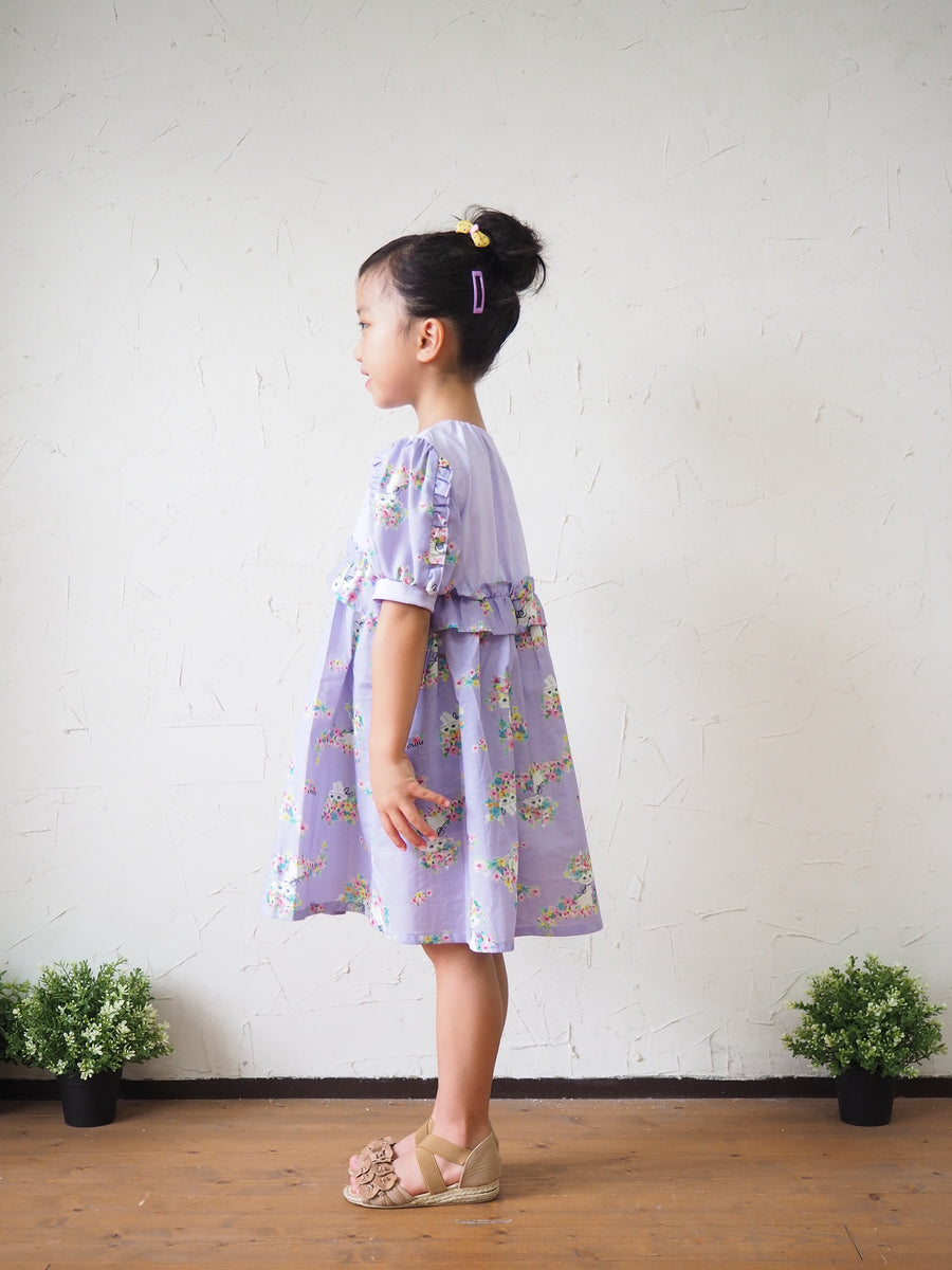 オリジナルはなねこプリントワンピース