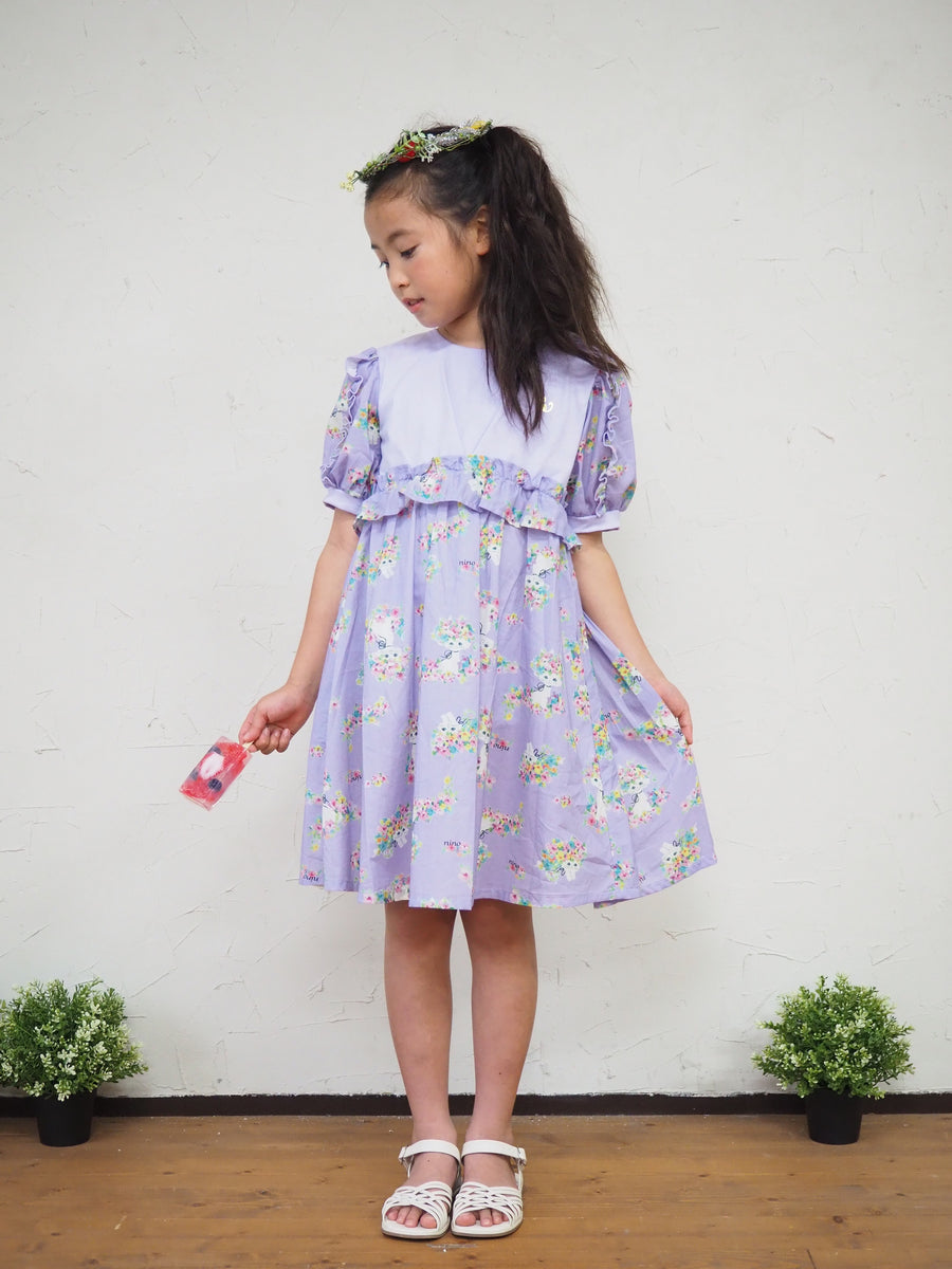 オリジナルはなねこプリントワンピース