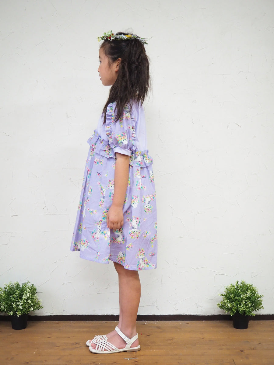 オリジナルはなねこプリントワンピース