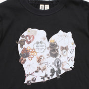 オリジナルねこプリント　袖フリルロングTee☆
