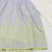 カットワークレース　ロングTシャツ