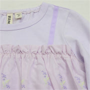 カットワークレース　ロングTシャツ