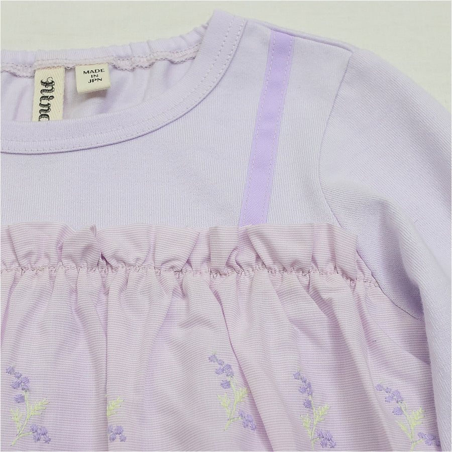 カットワークレース　ロングTシャツ