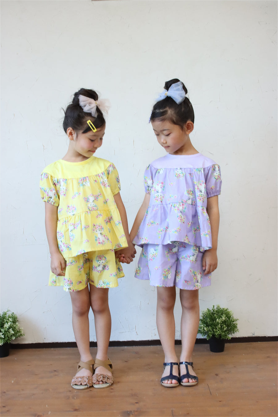 はなねこプリントショートパンツ