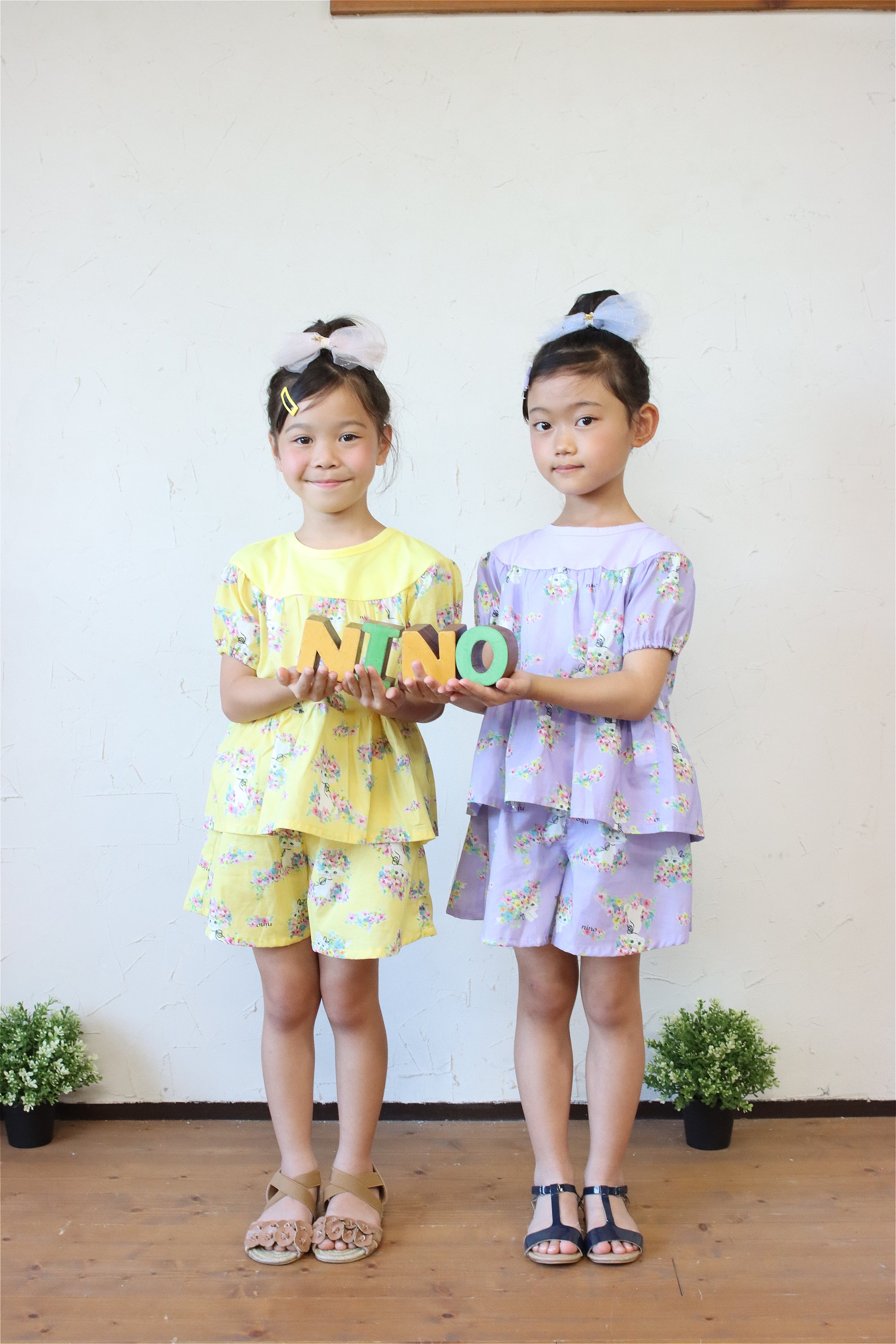 はなねこプリントショートパンツ