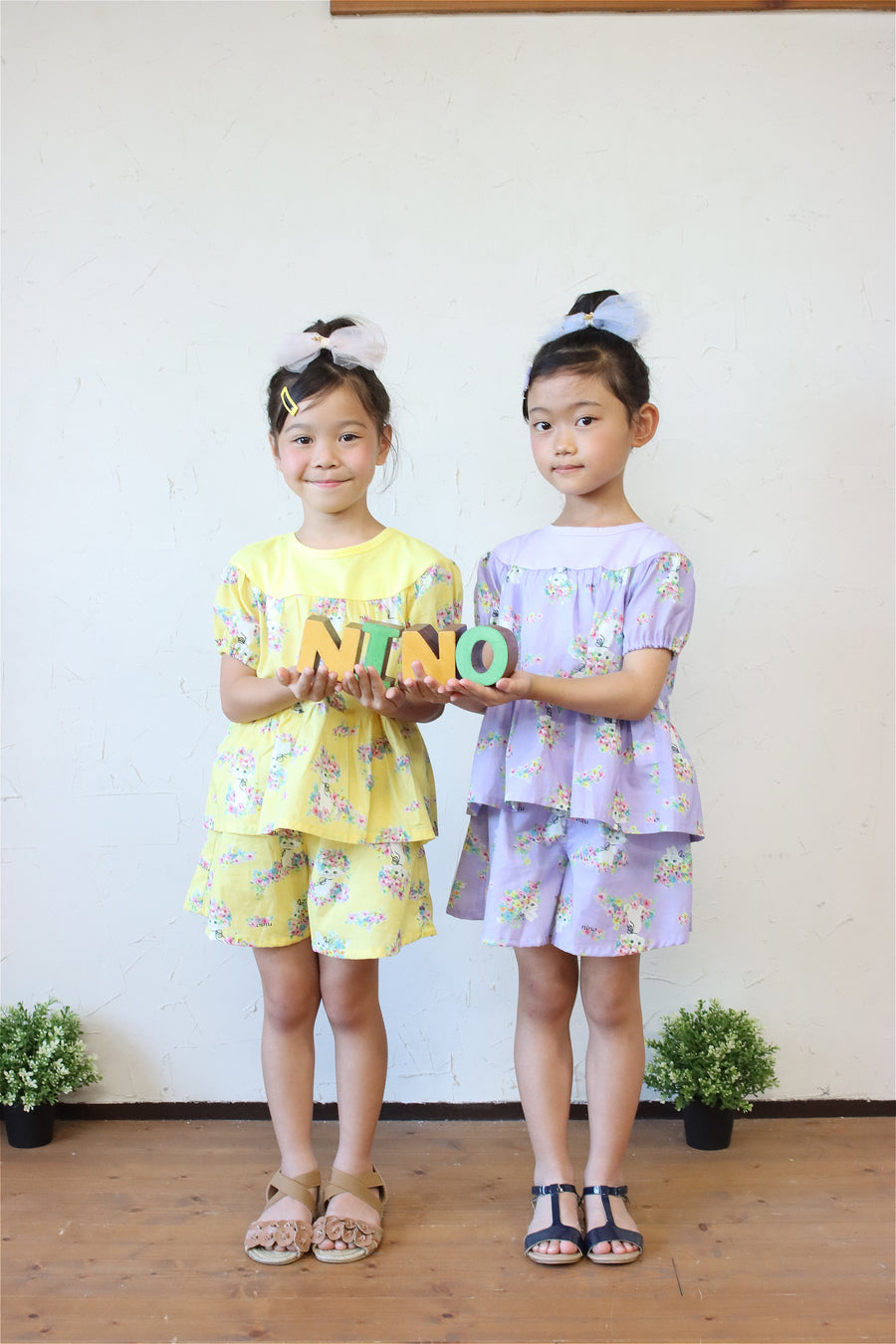 はなねこプリントショートパンツ