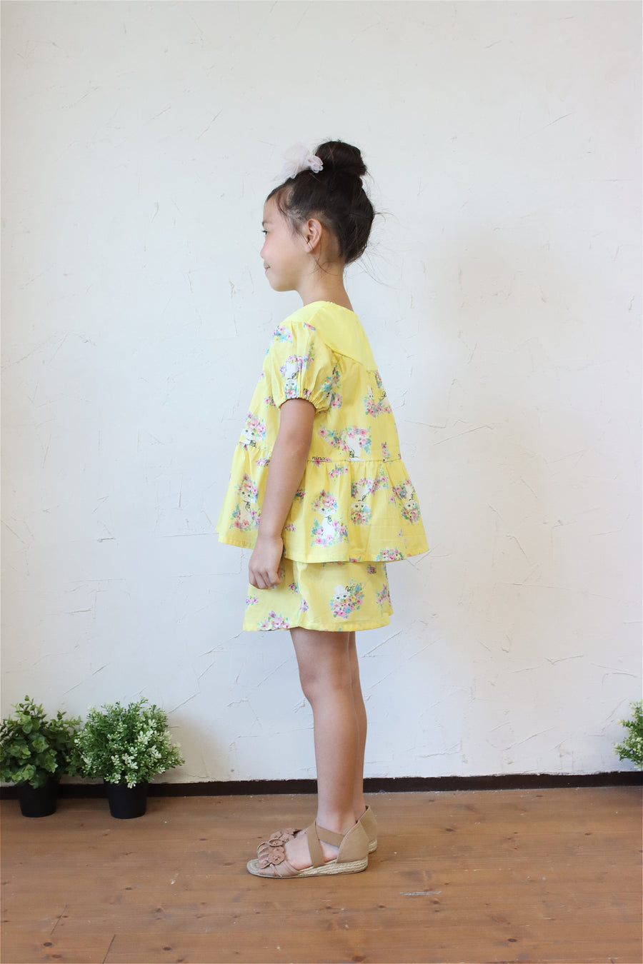 はなねこプリントショートパンツ