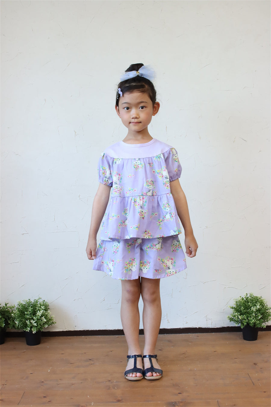 はなねこプリントショートパンツ