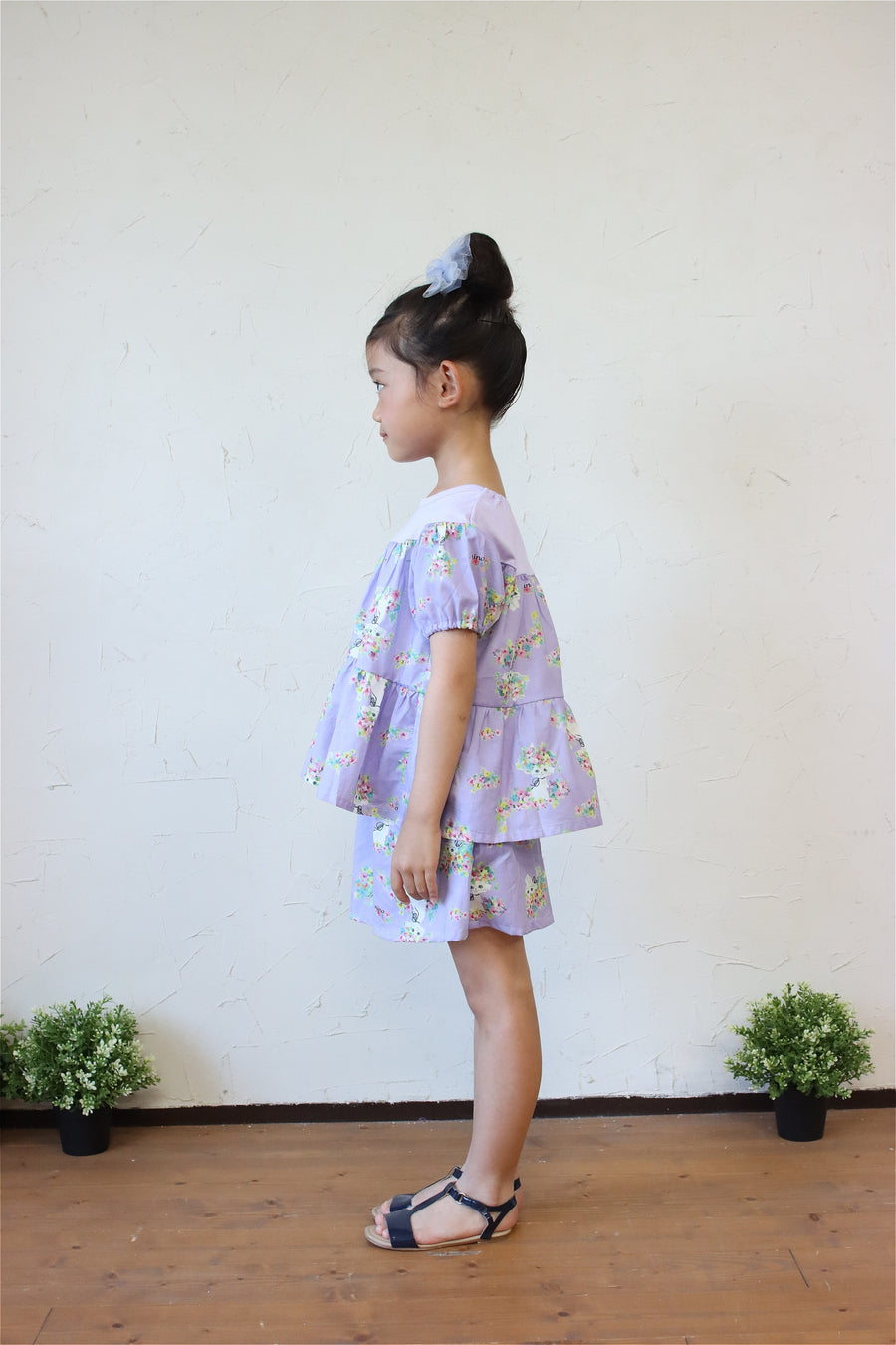 はなねこプリントショートパンツ