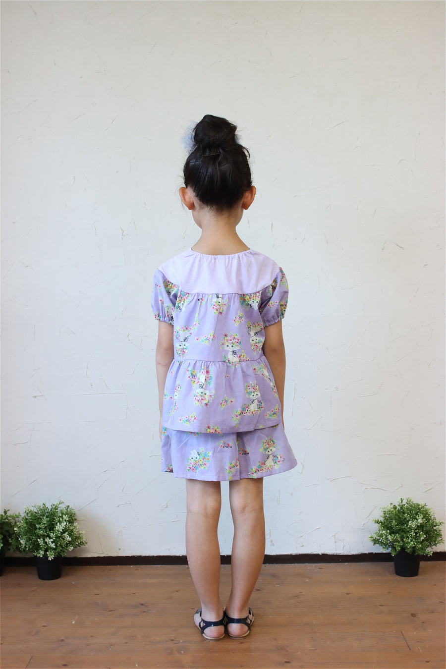 はなねこプリントショートパンツ